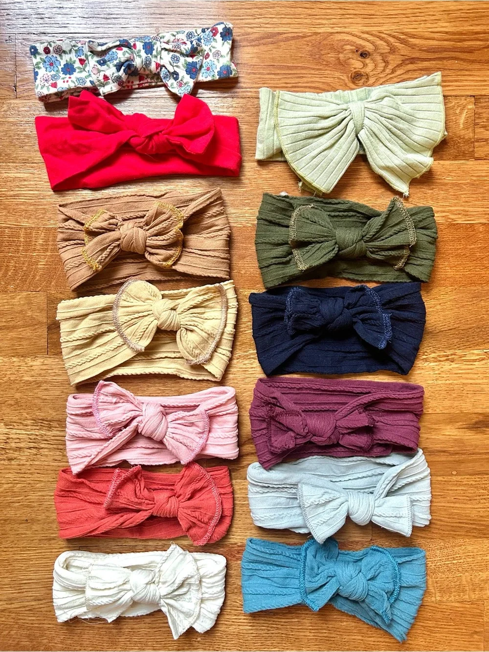 Lot of baby girl stretchy headbands - 13 colors